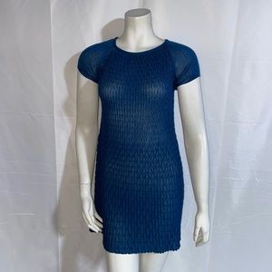 Mission Mini Dress Purple Short Sleeve Scoop Neck Size S